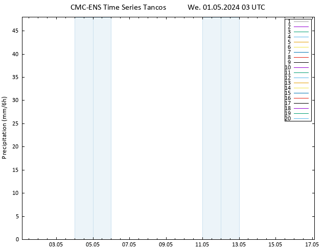 Precipitation CMC TS We 01.05.2024 03 UTC