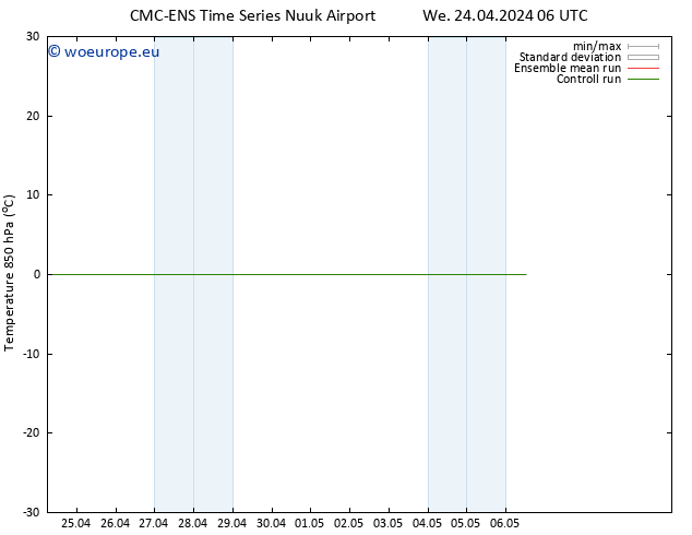 Temp. 850 hPa CMC TS We 24.04.2024 06 UTC