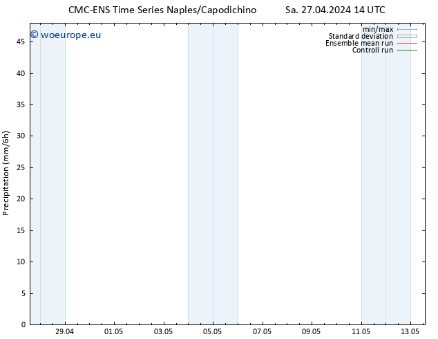 Precipitation CMC TS Sa 27.04.2024 14 UTC