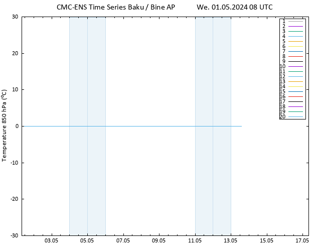 Temp. 850 hPa CMC TS We 01.05.2024 08 UTC