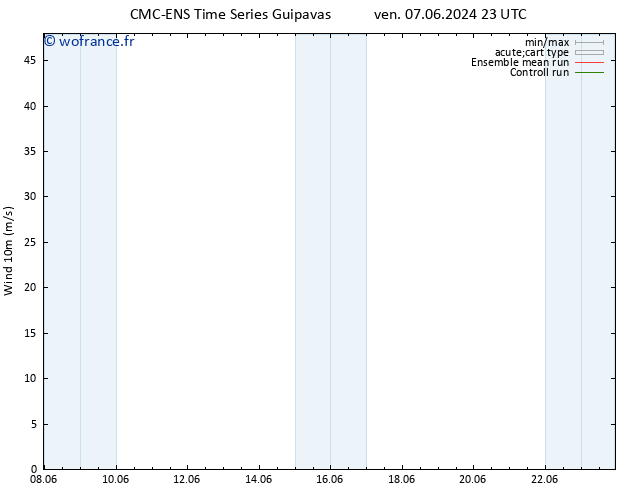 Vent 10 m CMC TS mer 12.06.2024 17 UTC
