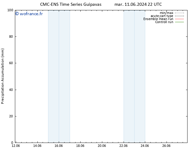 Précipitation accum. CMC TS sam 15.06.2024 10 UTC