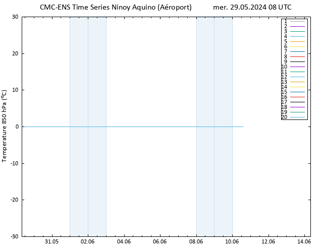 Temp. 850 hPa CMC TS mer 29.05.2024 08 UTC