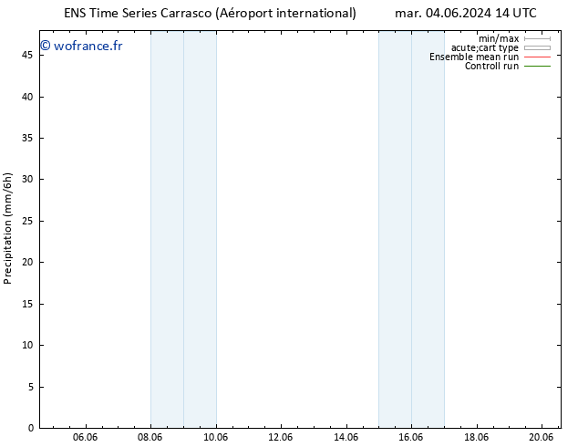 Précipitation GEFS TS ven 14.06.2024 14 UTC