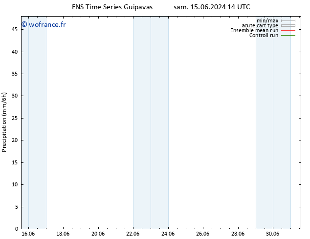 Précipitation GEFS TS dim 16.06.2024 20 UTC