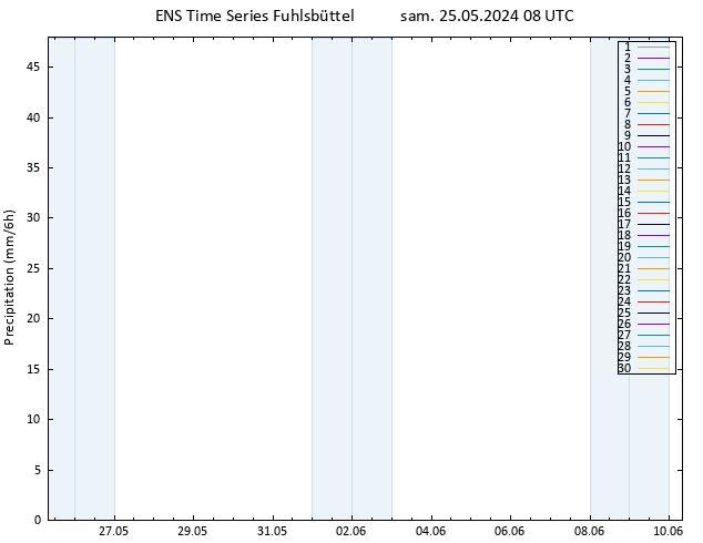 Précipitation GEFS TS sam 25.05.2024 14 UTC