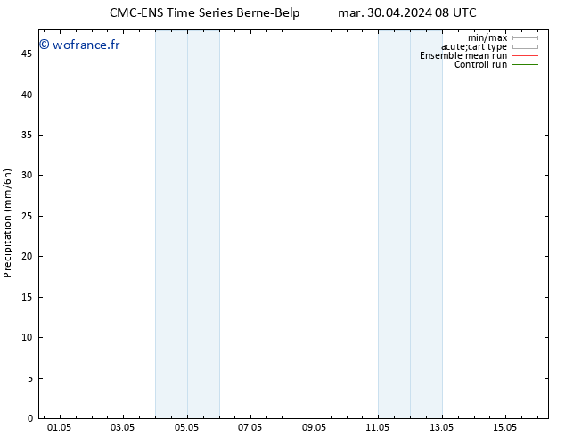 Précipitation CMC TS mar 30.04.2024 08 UTC