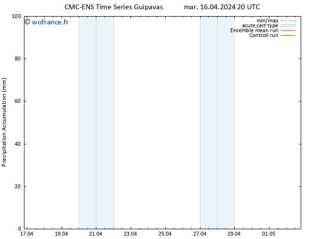 Précipitation accum. CMC TS mer 17.04.2024 02 UTC
