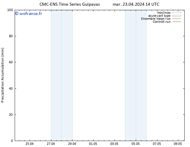 Précipitation accum. CMC TS mar 23.04.2024 20 UTC