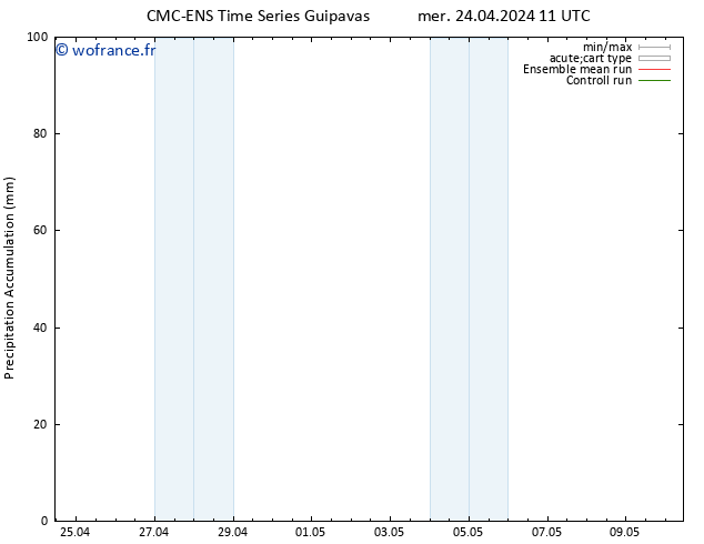 Précipitation accum. CMC TS dim 28.04.2024 11 UTC