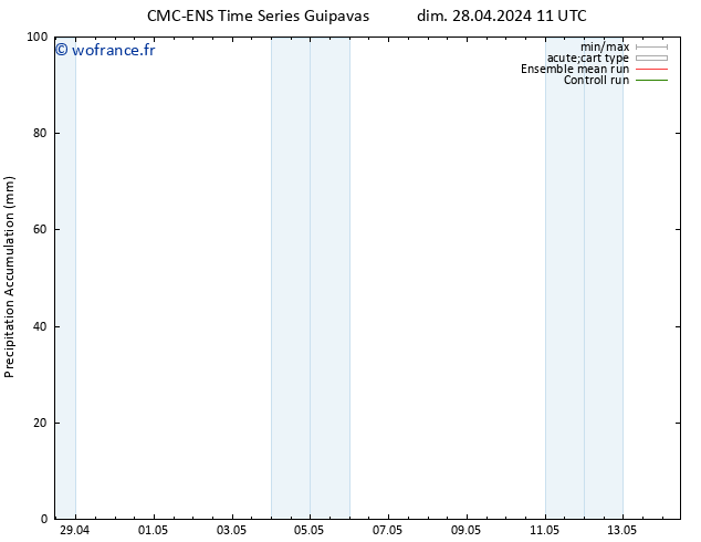 Précipitation accum. CMC TS mer 01.05.2024 11 UTC