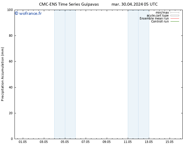 Précipitation accum. CMC TS mar 30.04.2024 11 UTC
