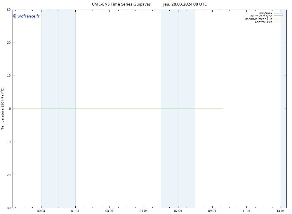 Temp. 850 hPa CMC TS jeu 04.04.2024 20 UTC