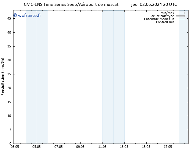 Précipitation CMC TS mer 15.05.2024 02 UTC