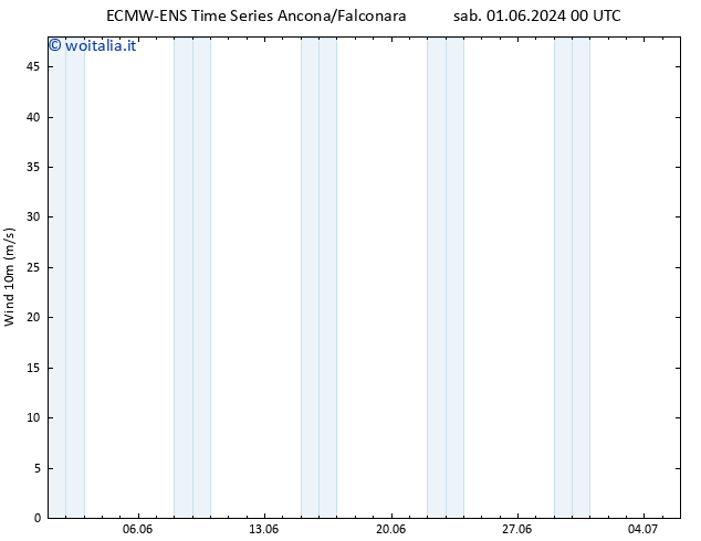 Vento 10 m ALL TS sab 01.06.2024 18 UTC