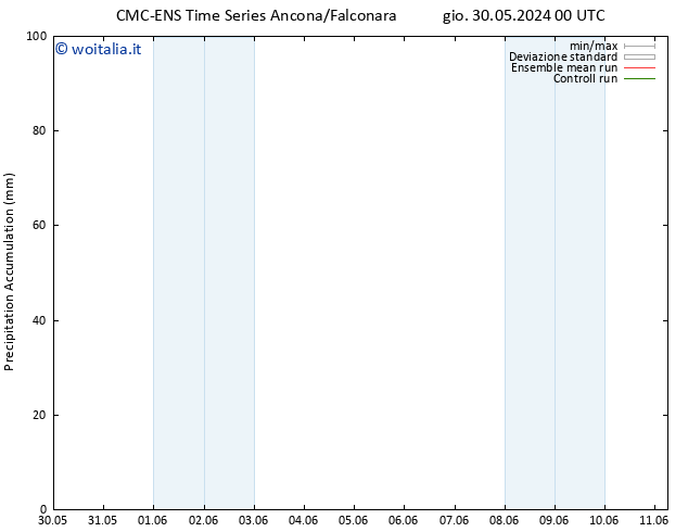 Precipitation accum. CMC TS sab 08.06.2024 00 UTC