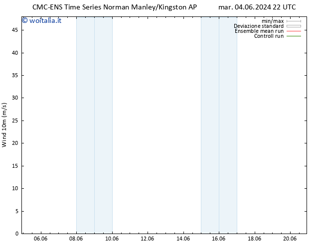 Vento 10 m CMC TS lun 17.06.2024 04 UTC