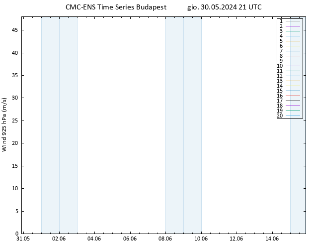 Vento 925 hPa CMC TS gio 30.05.2024 21 UTC