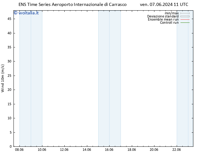 Vento 10 m GEFS TS lun 17.06.2024 11 UTC