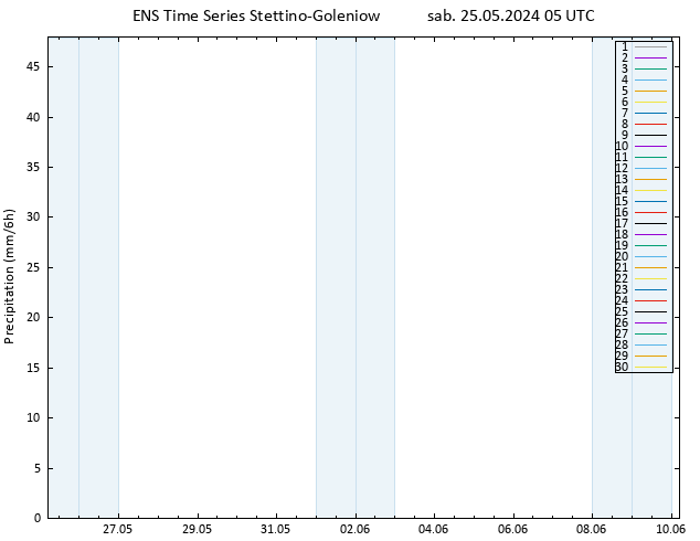Precipitazione GEFS TS sab 25.05.2024 11 UTC