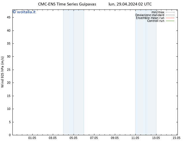 Vento 925 hPa CMC TS ven 03.05.2024 02 UTC