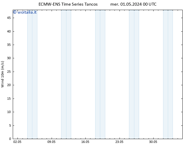 Vento 10 m ALL TS mer 01.05.2024 06 UTC