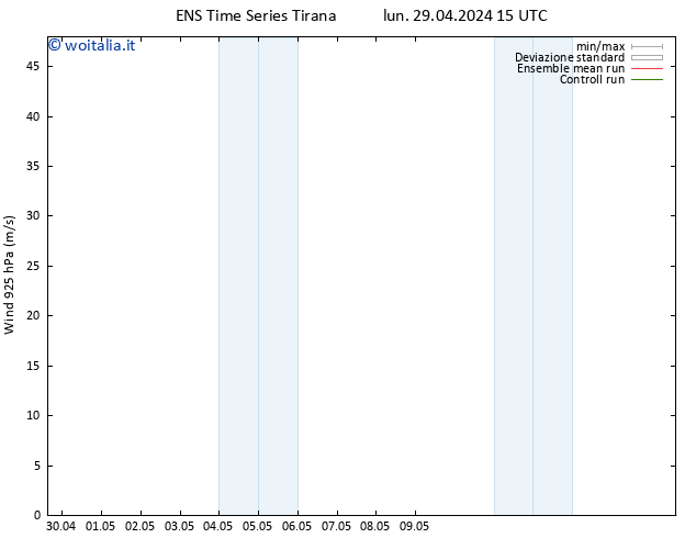 Vento 925 hPa GEFS TS lun 29.04.2024 15 UTC