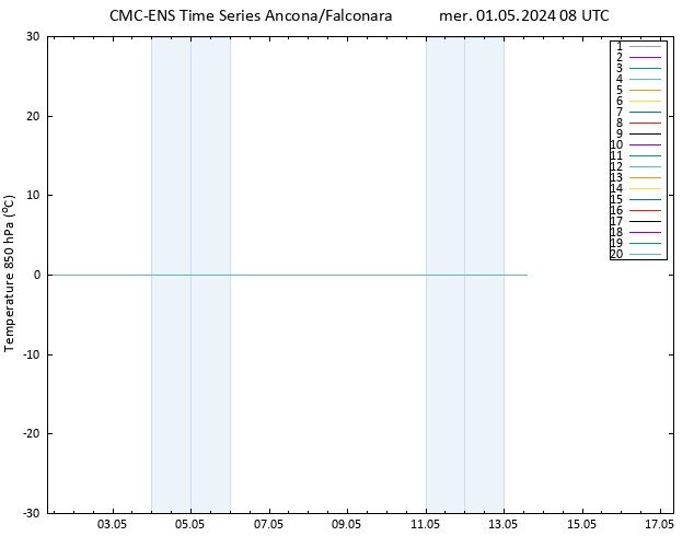 Temp. 850 hPa CMC TS mer 01.05.2024 08 UTC