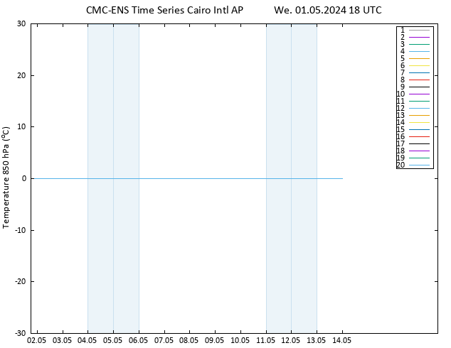 Temp. 850 hPa CMC TS We 01.05.2024 18 UTC