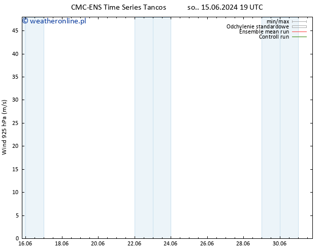 wiatr 925 hPa CMC TS so. 15.06.2024 19 UTC