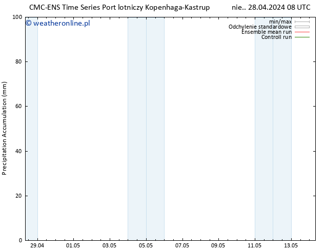 Precipitation accum. CMC TS nie. 28.04.2024 20 UTC