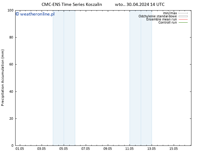 Precipitation accum. CMC TS śro. 01.05.2024 08 UTC