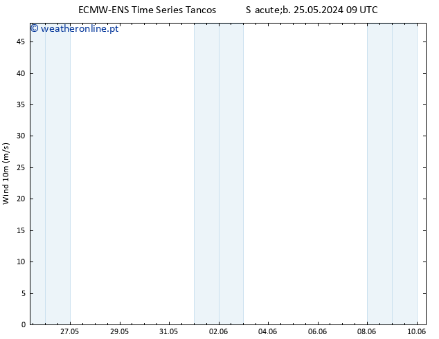 Vento 10 m ALL TS Sáb 25.05.2024 21 UTC