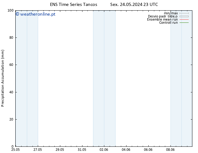 Precipitation accum. GEFS TS Sáb 25.05.2024 11 UTC