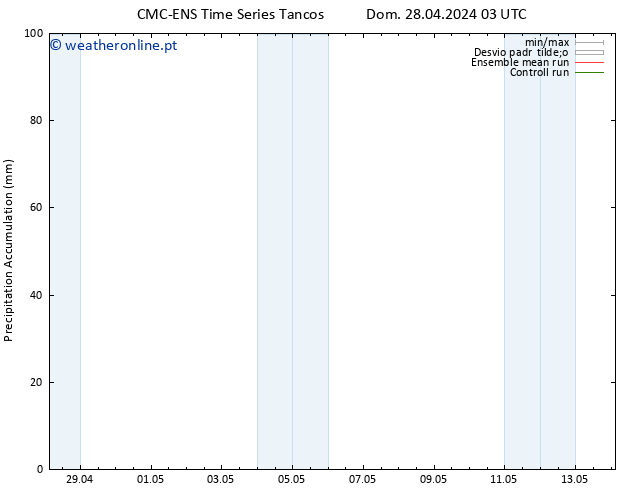 Precipitation accum. CMC TS Dom 28.04.2024 09 UTC