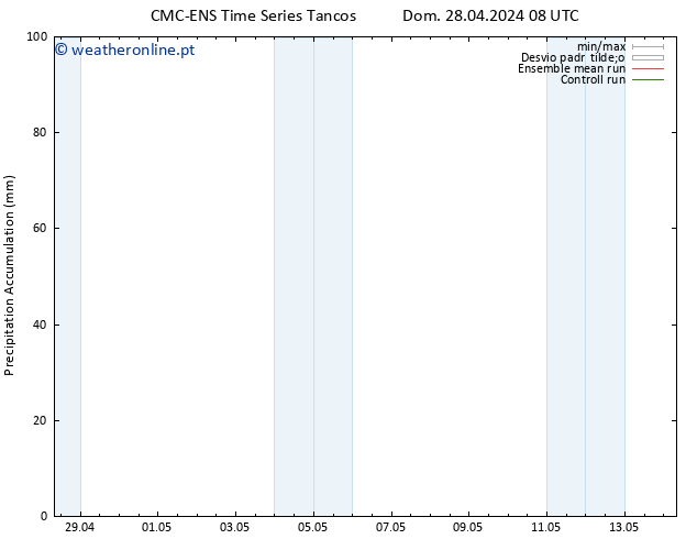 Precipitation accum. CMC TS Dom 28.04.2024 14 UTC