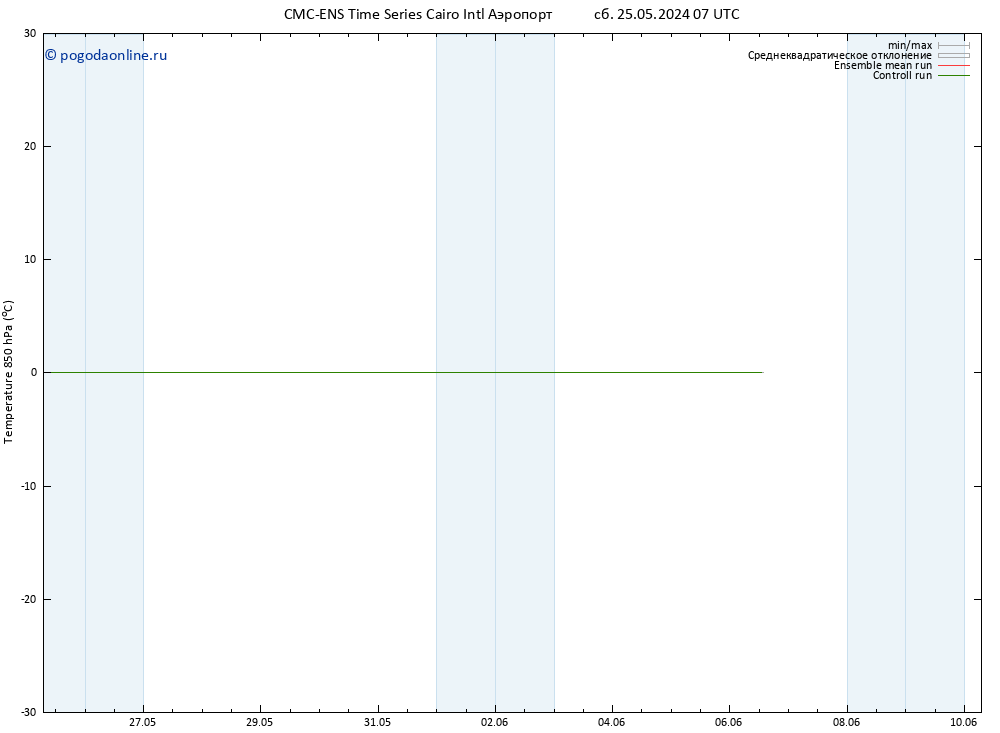 Temp. 850 гПа CMC TS сб 25.05.2024 07 UTC