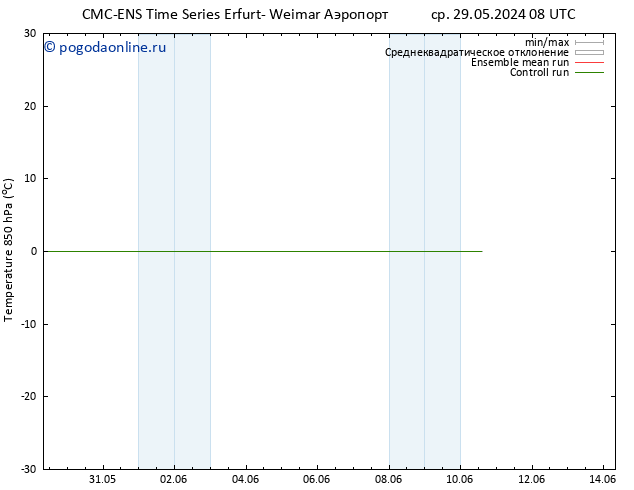 Temp. 850 гПа CMC TS чт 30.05.2024 08 UTC