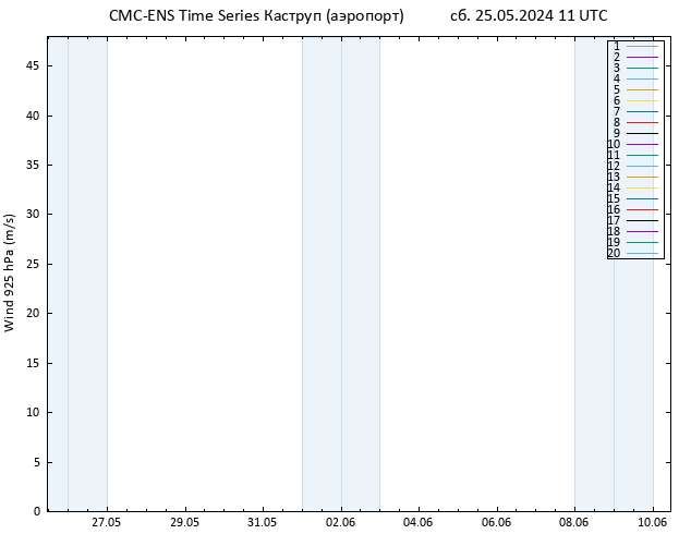 ветер 925 гПа CMC TS сб 25.05.2024 11 UTC