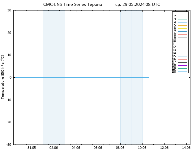 Temp. 850 гПа CMC TS ср 29.05.2024 08 UTC