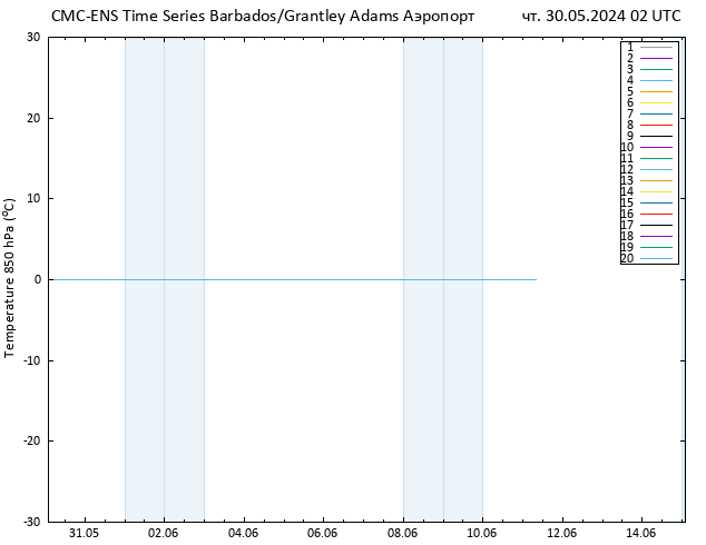 Temp. 850 гПа CMC TS чт 30.05.2024 02 UTC