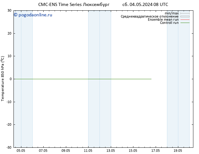 Temp. 850 гПа CMC TS сб 04.05.2024 14 UTC