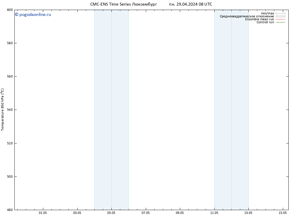 Height 500 гПа CMC TS пн 29.04.2024 20 UTC