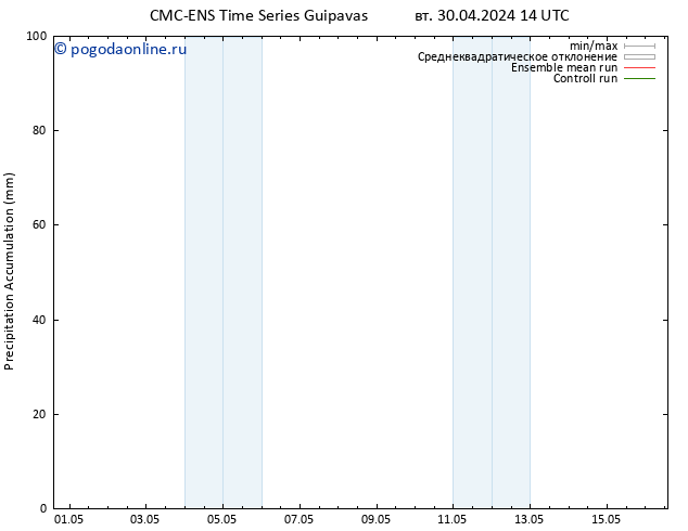 Precipitation accum. CMC TS вт 30.04.2024 20 UTC