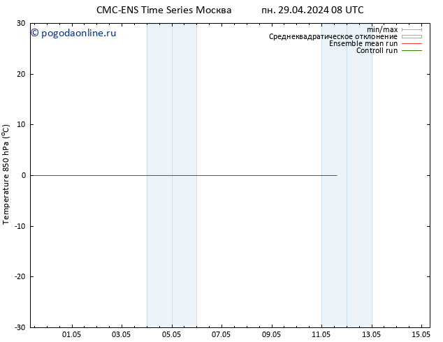 Temp. 850 гПа CMC TS вт 30.04.2024 20 UTC