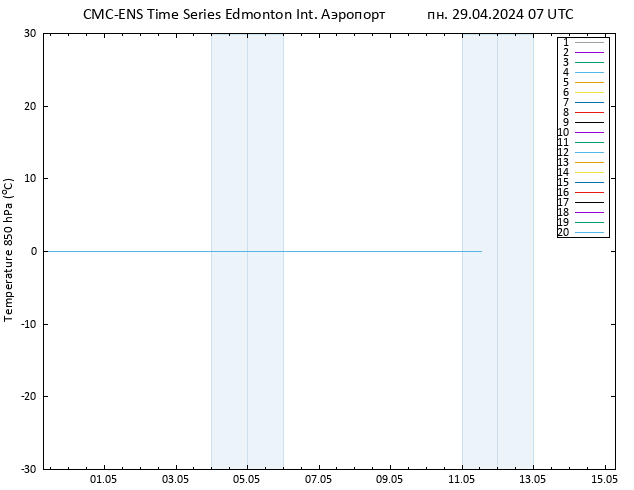 Temp. 850 гПа CMC TS пн 29.04.2024 07 UTC