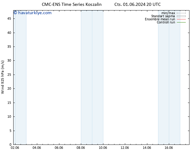 Rüzgar 925 hPa CMC TS Paz 09.06.2024 08 UTC