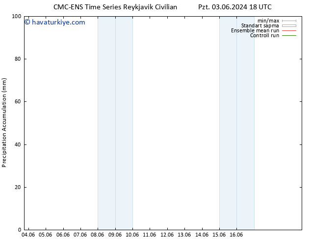 Toplam Yağış CMC TS Çar 12.06.2024 18 UTC