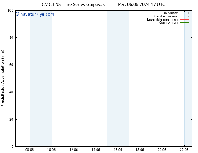 Toplam Yağış CMC TS Çar 12.06.2024 11 UTC