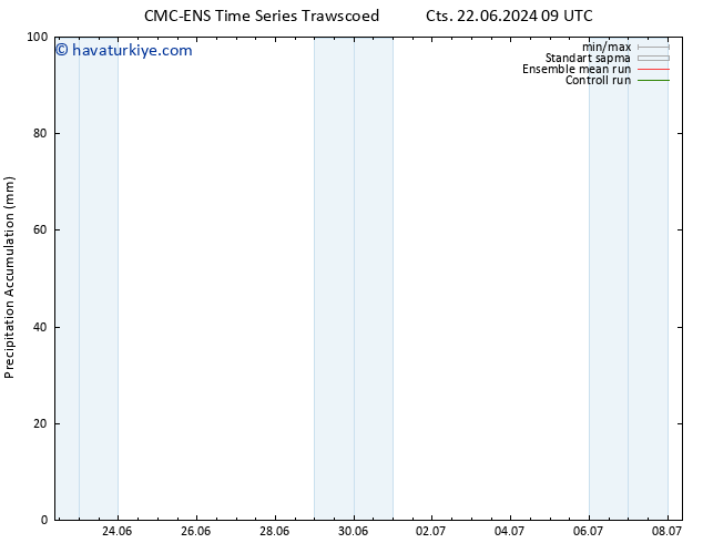 Toplam Yağış CMC TS Paz 23.06.2024 09 UTC